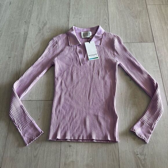 Scotch & Soda Long Sleeve Knit Polo Size Small - Picture 1 of 8